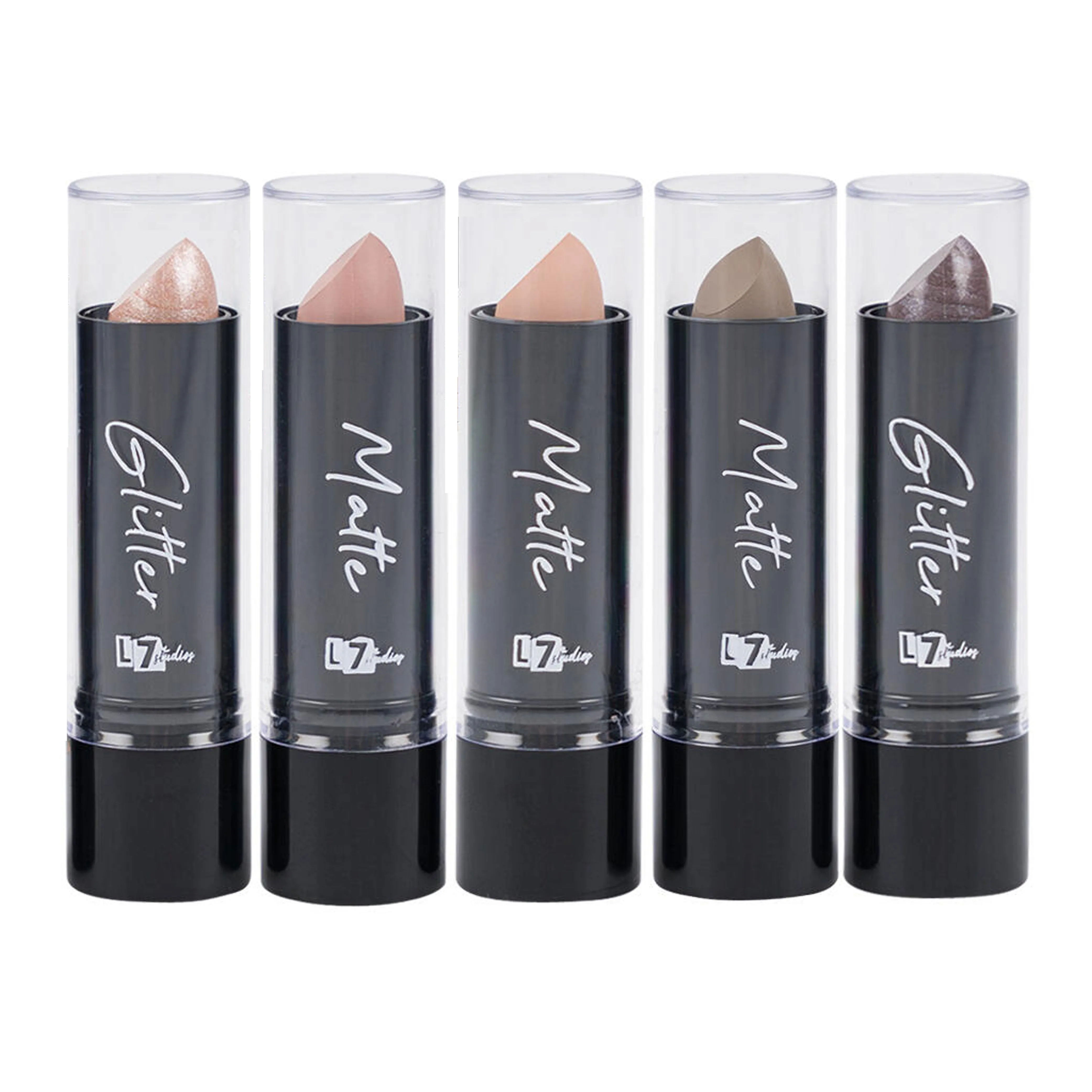 10 Pc Nude Matte Lipstick Assorted Color Shimmer Glitter Cosmetics Makeup 0.12oz
