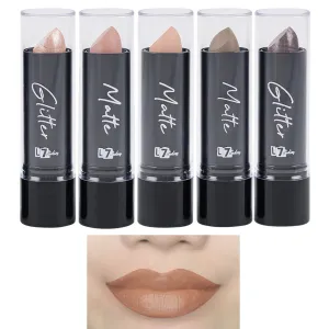 10 Pc Nude Matte Lipstick Assorted Color Shimmer Glitter Cosmetics Makeup 0.12oz