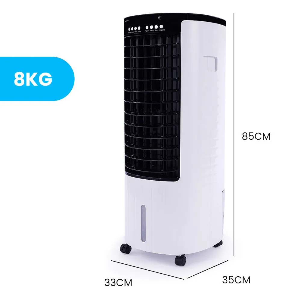 12L Portable Evaporative Air Cooler | 24 Hour Timer | 4 in 1 Cooling Fan