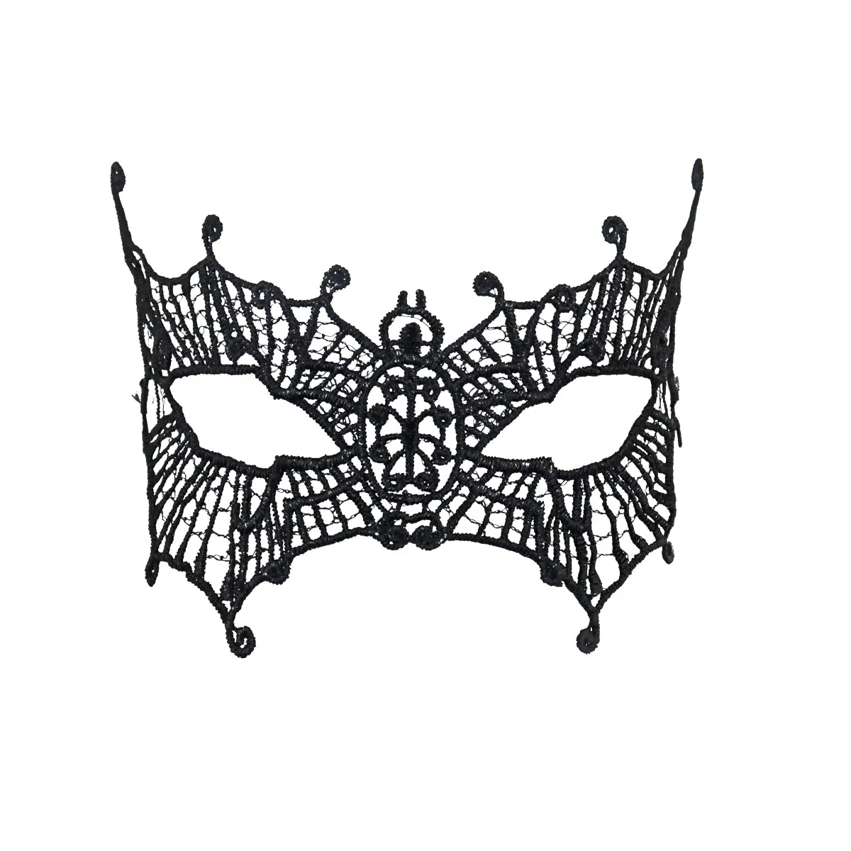 Antifaz color Negro con Diseño de Telaraña