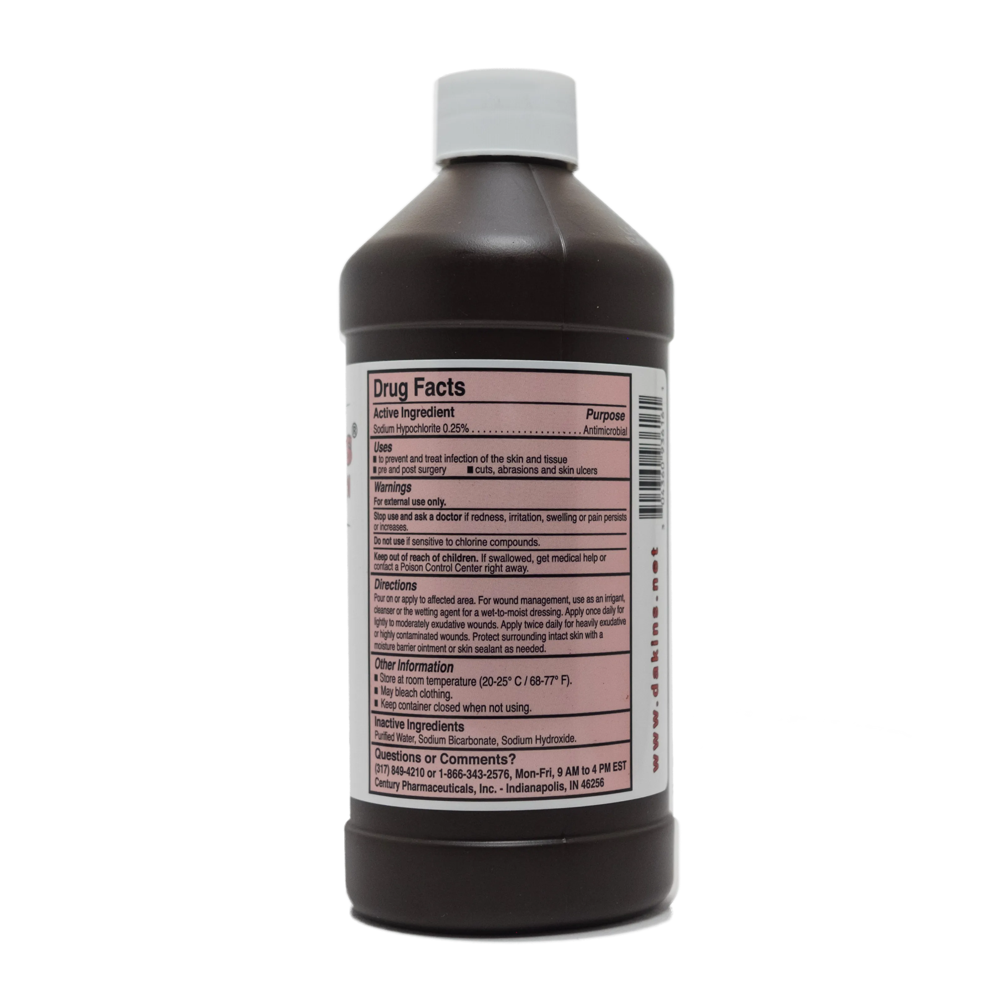 Dakin's Solution Half Strength .25%, 16 oz. Bottle
