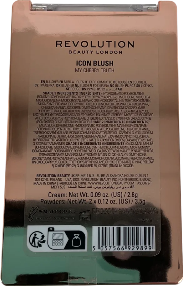 Revolution Icon Blush Palette My Cherry Truth 9.8g